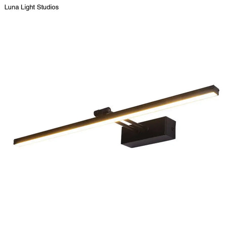 Modern Minimalist Metal Single Vanity Light—Linear Style