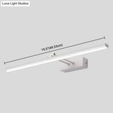 Modern Minimalist Metal Single Vanity Light—Linear Style