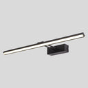 Modern Minimalist Metal Single Vanity Light—Linear Style Black / 19.5 Warm