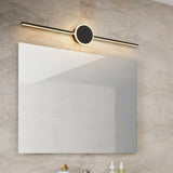 Modern Minimalist Metal Single Vanity Light - Linear Wall Fixture Black / 16 Round