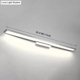 Modern Minimalist Vanity Wall Light In Aluminum With Rectangular Shape