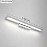 Modern Minimalist Vanity Wall Light In Aluminum With Rectangular Shape