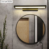 Modern Minimalist Vanity Wall Light In Aluminum With Rectangular Shape