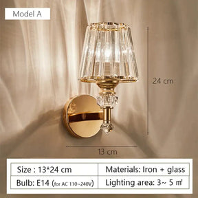 Modern Minimalist Wall Lamp with Glass Shade for Bedside Lighting Living Room Lighting A Wall Light