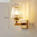 Modern Minimalist Wall Lamp With Glass Shade For Bedside Lighting Living Room D Light