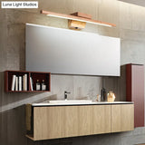 Modern Minimalist Wood Vanity Wall Light - Single Linear Design