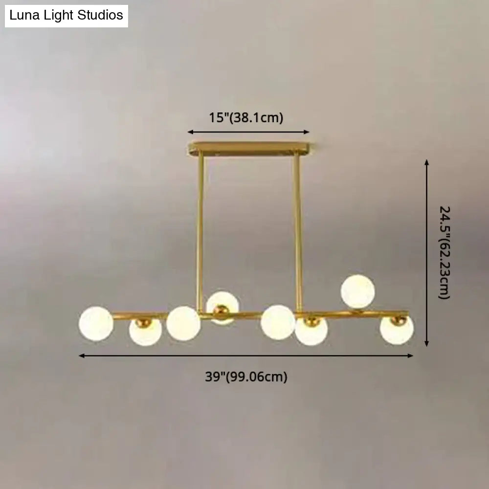 Modern Modo Chandelier With Opal Frosted Glass | Ceiling Hang Light For Sitting Room