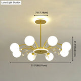 Modern Modo Chandelier With Opal Frosted Glass | Ceiling Hang Light For Sitting Room