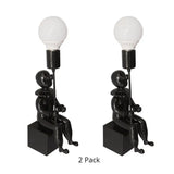 Modern Monochrome Boy Wall Light For Bedroom - Resin 1 Head Lamp Black / 2