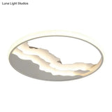 Modern Mountain Led Flush Mount Ceiling Light