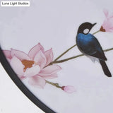 Modern New Flower Bird Round Bedroom Ceiling Lamp