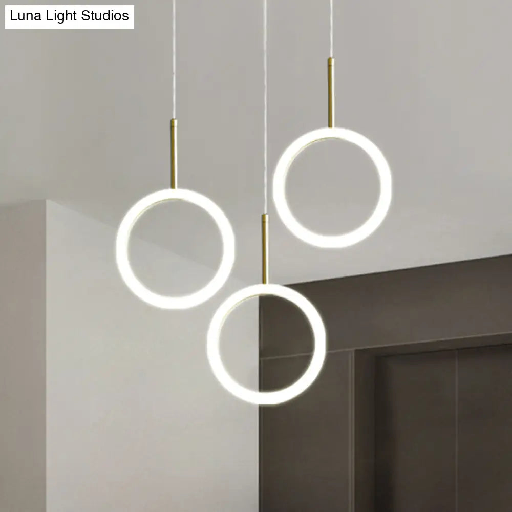 Modern Nordic Acrylic Chandelier - Gold Hanging Light Kit For Restaurants