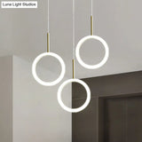 Modern Nordic Acrylic Chandelier - Gold Hanging Light Kit For Restaurants