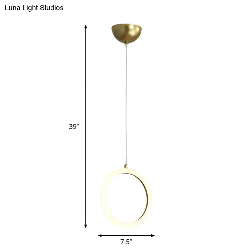 Modern Nordic Acrylic Chandelier - Gold Hanging Light Kit For Restaurants