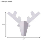 Modern Nordic Antler Sconce Light Grey/Pink Metal Wall Mount Fixture 11/15 Wide