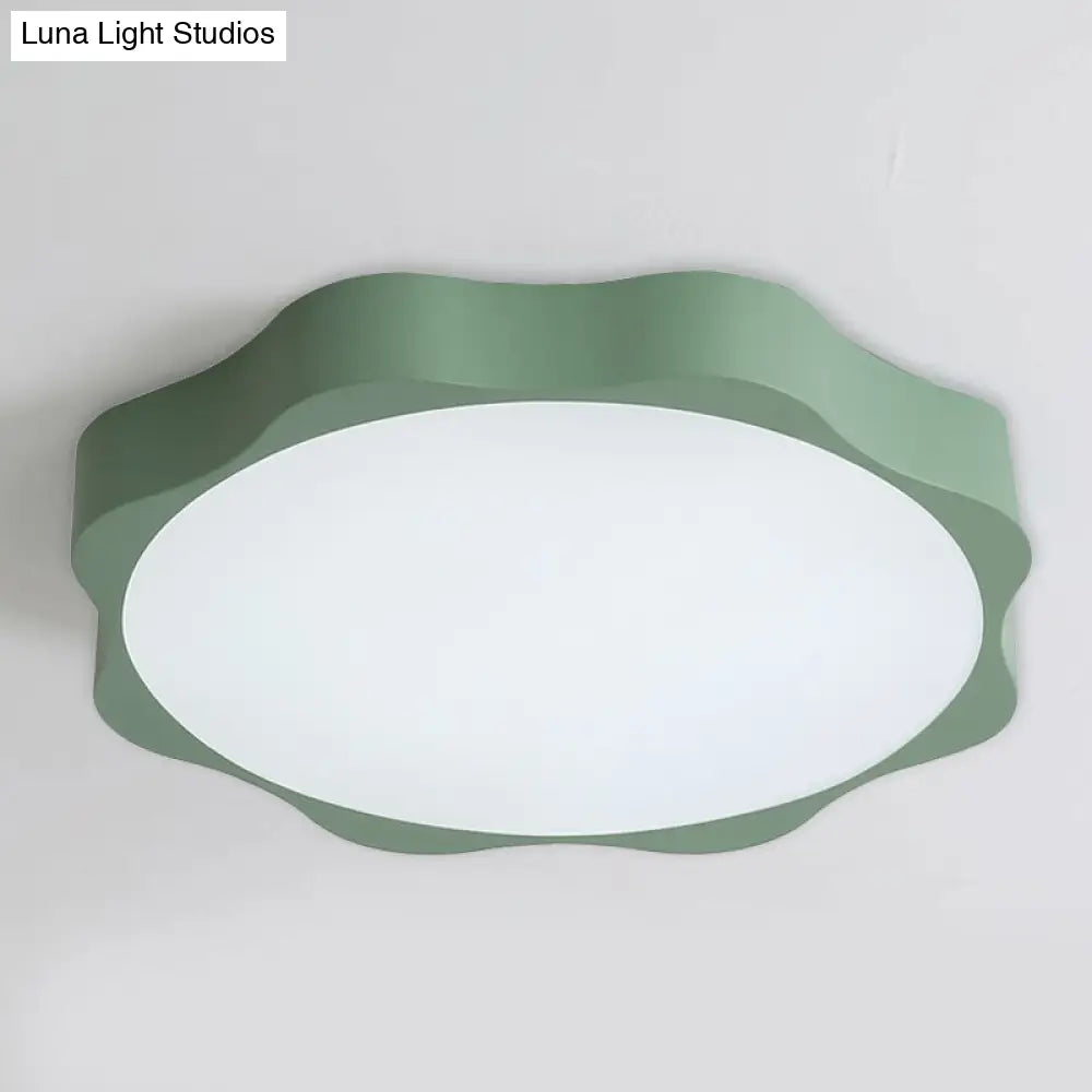 Modern Nordic Flush Mount Flower Baby Ceiling Light In Acrylic