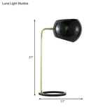 Modern Nordic Geometric Iron Table Light In Black - 1 Head Living Room Desk Lamp