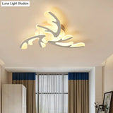 Modern Nordic Led Flush Mount Ceiling Light - White Acrylic Design