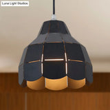 Modern Nordic Metal Pendant Light - Black/Gray/White/Yellow/Blue Folded Design 1 Dining Room