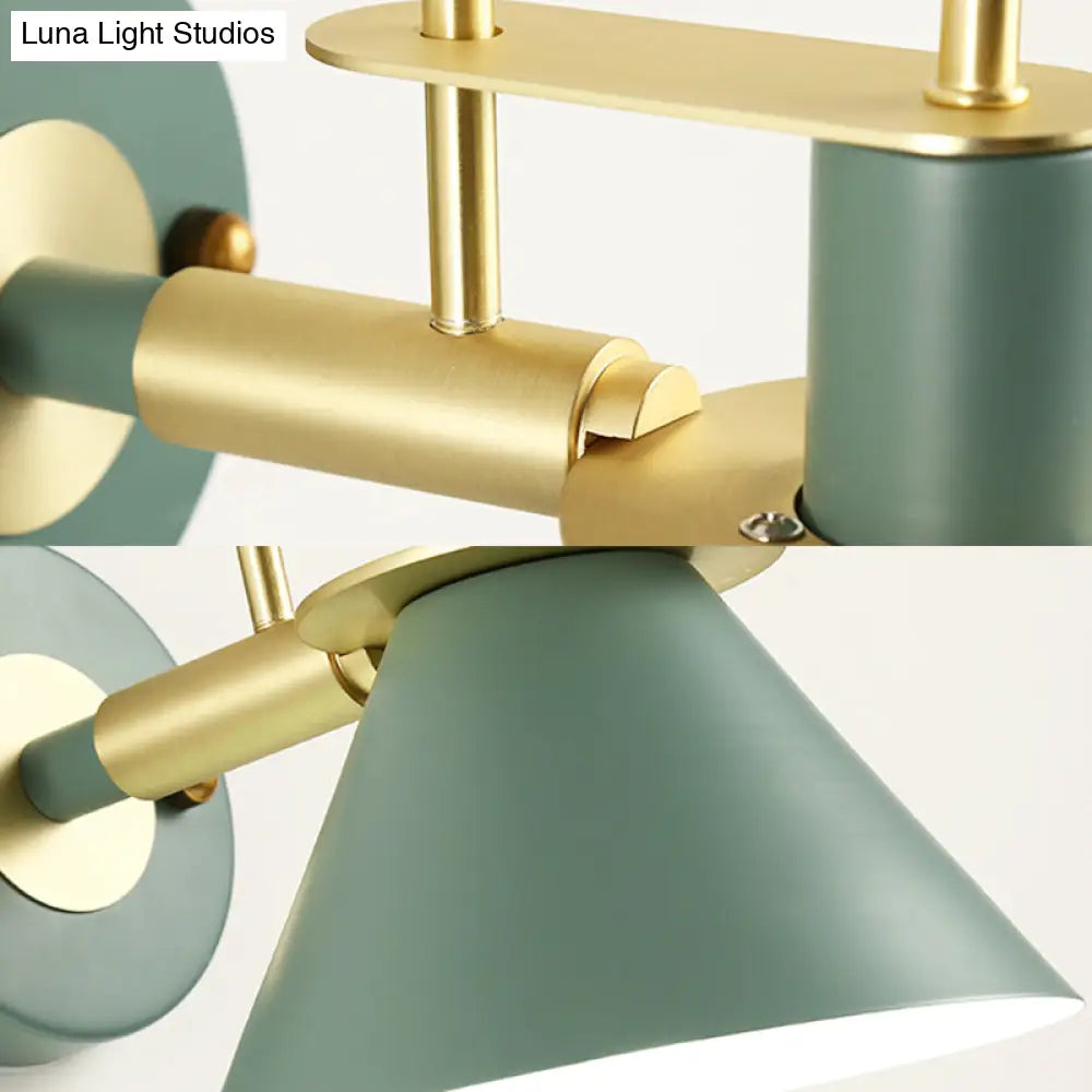 Modern Nordic Pyramid Wall Sconce Light For Study Room And Bedroom