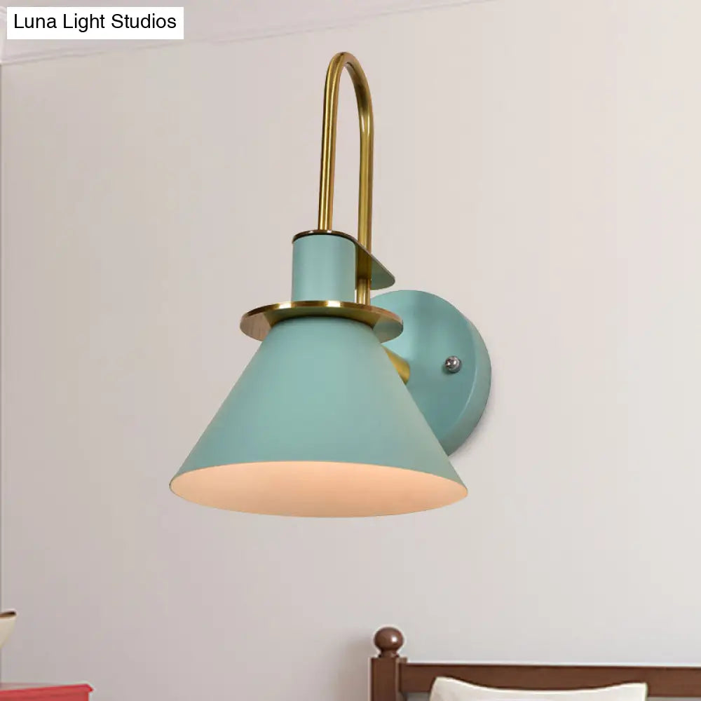 Modern Nordic Pyramid Wall Sconce Light For Study Room And Bedroom