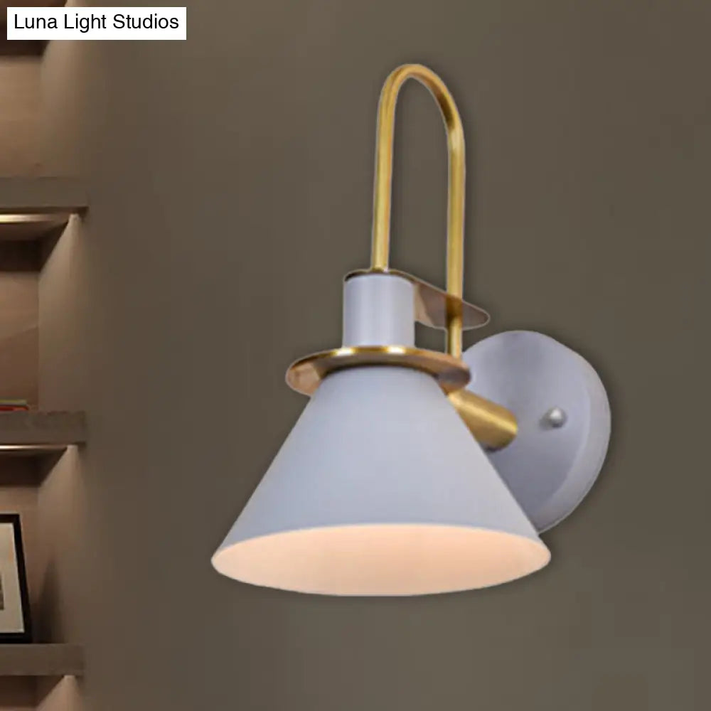 Modern Nordic Pyramid Wall Sconce Light For Study Room And Bedroom