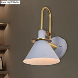 Modern Nordic Pyramid Wall Sconce Light For Study Room And Bedroom