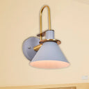 Modern Nordic Pyramid Wall Sconce Light For Study Room And Bedroom Grey