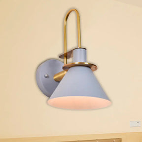 Modern Nordic Pyramid Wall Sconce Light For Study Room And Bedroom Grey