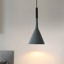 Modern Nordic Style Funnel Kitchen Bar Pendant Light - Red/White/Black Grey