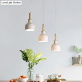 Modern Nordic Urn Cluster Pendant With 3 Head Iron Hanging Light - White/Black Finish