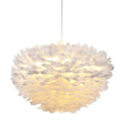 Modern Nordic White Feather Globe Pendant Light For Bedroom Ceiling / 12