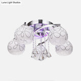 Modern Opal Glass Semi Flush Ceiling Light With Crystal Drop - 3/5 Lights Chrome Finish