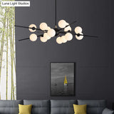 Modern Opal Glass Starburst Chandelier - Stylish Ceiling Light For Living Room