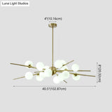 Modern Opal Glass Starburst Chandelier - Stylish Ceiling Light For Living Room