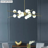 Modern Opal Glass Starburst Chandelier - Stylish Ceiling Light For Living Room