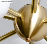 Modern Opal Glass Starburst Chandelier - Stylish Ceiling Light For Living Room