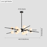 Modern Opal Glass Starburst Chandelier - Stylish Ceiling Light For Living Room