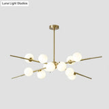 Modern Opal Glass Starburst Chandelier - Stylish Ceiling Light For Living Room