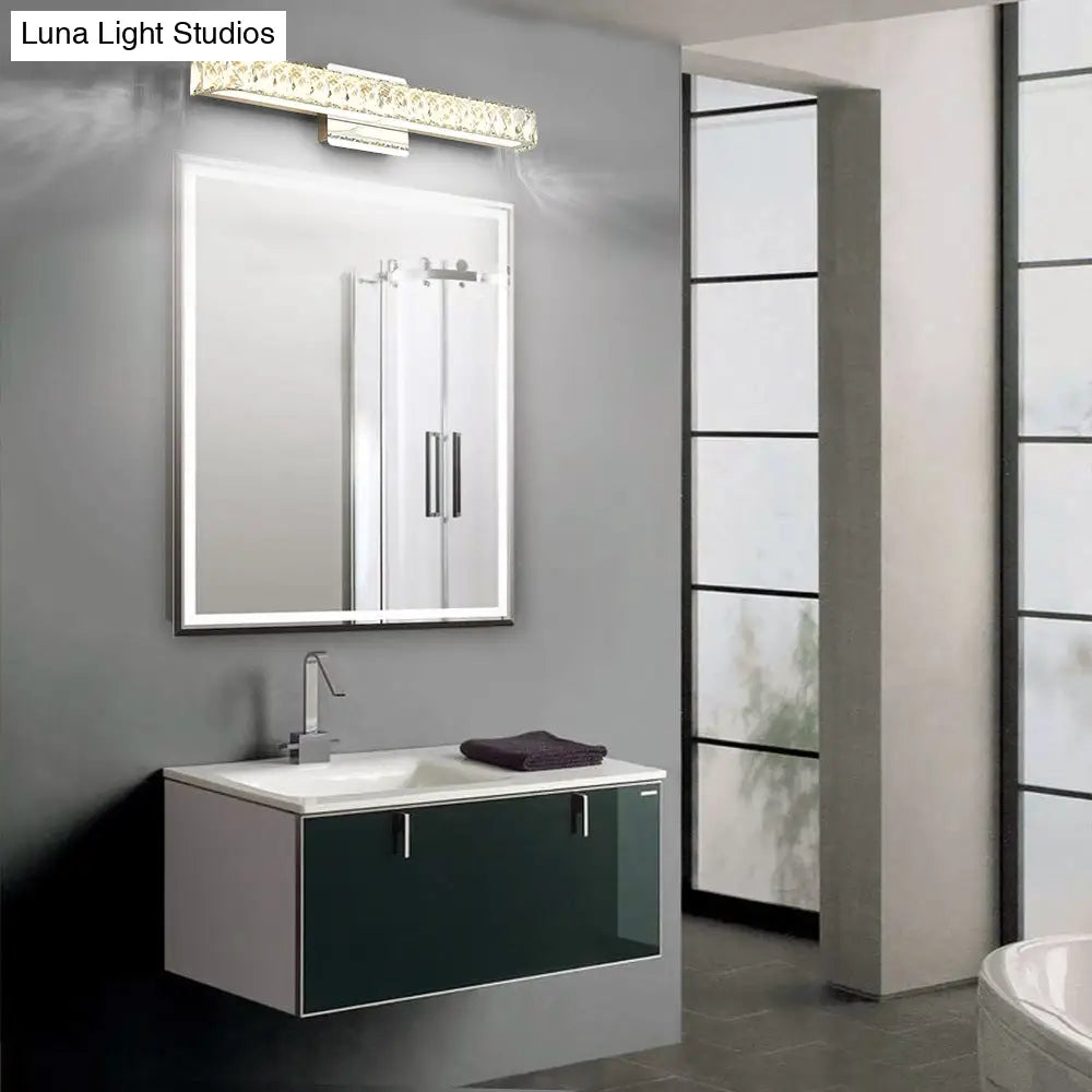 Modern Opulent Crystal Vanity Sconce For Bathroom