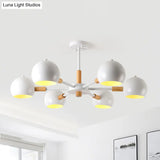Modern Orb Hanging Chandelier With 6 Lights - Metal Pendant Fixture For Living Room