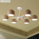 Modern Orb Hanging Chandelier With 6 Lights - Metal Pendant Fixture For Living Room