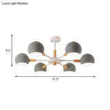 Modern Orb Hanging Chandelier With 6 Lights - Metal Pendant Fixture For Living Room