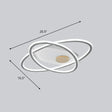 Modern Oval Flush Mount Led Ceiling Light Fixture For Bedroom Grey / 16.5’ White