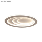Modern Oval Living Room Ceiling Lamp - Acrylic Led Flush Mount Adjustable Width