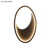 Modern Oval Wall Sconce Light - Acrylic White/Black Led Lamp For Bedroom Warm/White