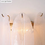 Modern Oval Wall Sconce With 3 White Glass Lights For Hallways