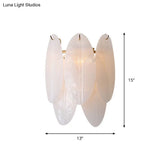Modern Oval Wall Sconce With 3 White Glass Lights For Hallways