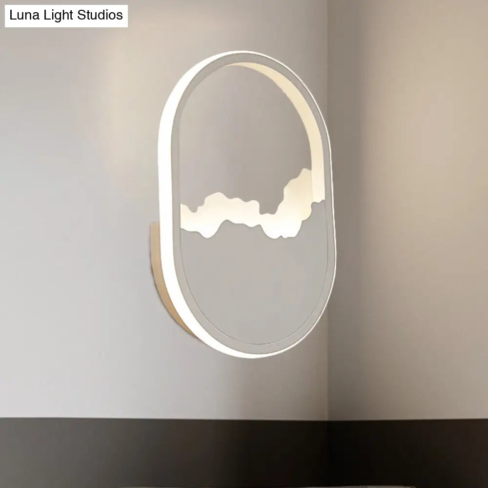 Modern Oval Wall Sconce With Led Lighting For Your Bedroom