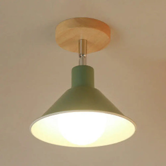 Modern Pink & Orange Ceiling Light: Stylish Semi-Flush Mount For Corridor Green